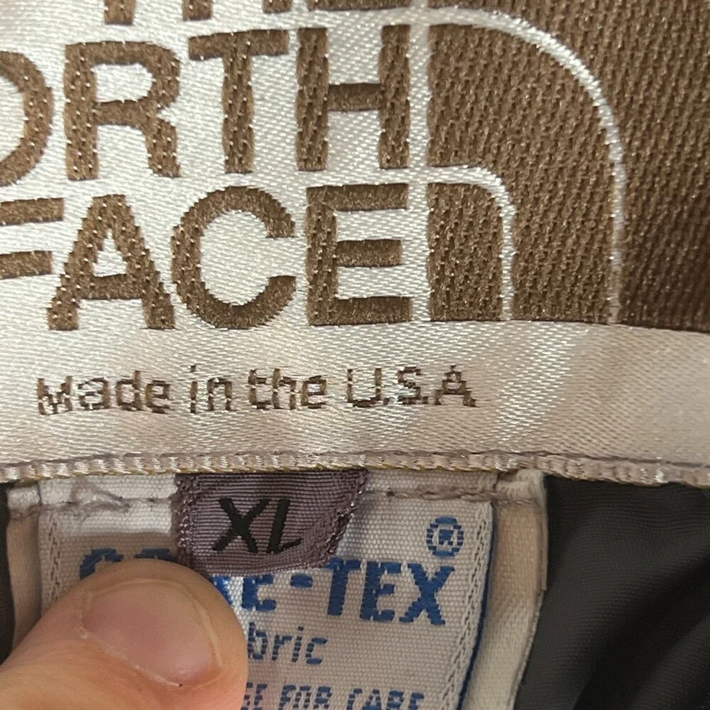 Vintage North Face Jacket Mens XL Green Goretex Made in USA Mountain Parka Hood